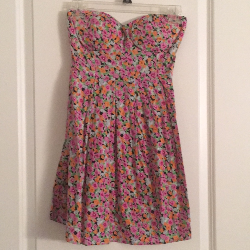 Floral Strapless Dress